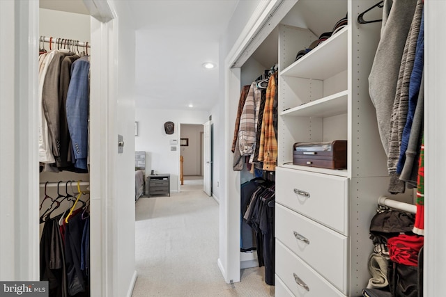 504 Ridge Dr, Douglassville, PA 19518 - walk in closet featuring light colored carpet