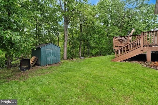 504 Ridge Dr, Douglassville, PA 19518 - view of grassy yard with a deck