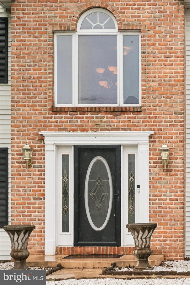 504 Ridge Dr, Douglassville, PA 19518 - entrance to property featuring brick siding
