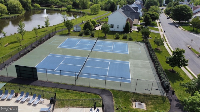831 Macalister Dr SE, Leesburg, VA 20175 - view of tennis court featuring a water view