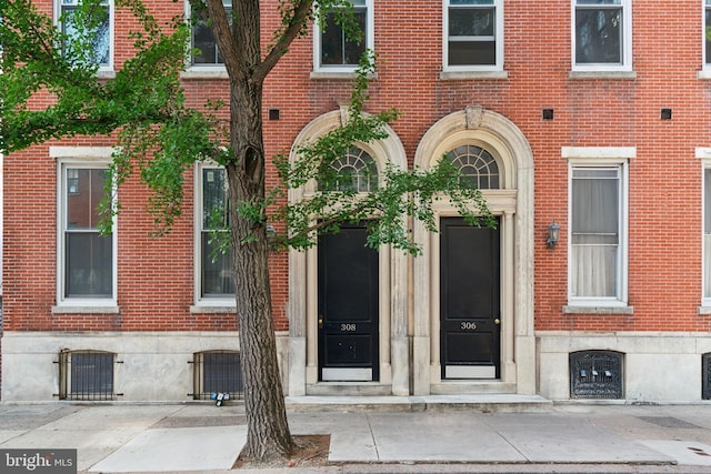 306 S 13th St Unit 8, Philadelphia, PA 19107 - doorway to property with brick siding