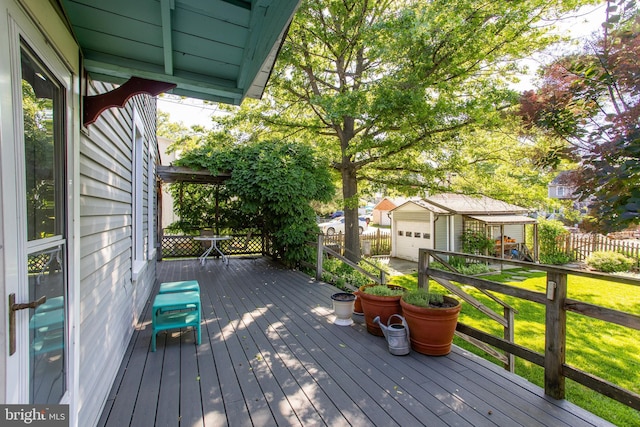 922 8th Ave, Prospect Park, PA 19076 - wooden terrace with an outdoor structure