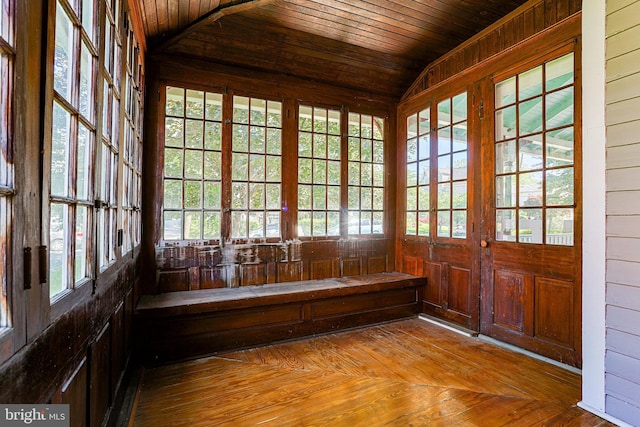 922 8th Ave, Prospect Park, PA 19076 - unfurnished sunroom featuring french doors and wood walls