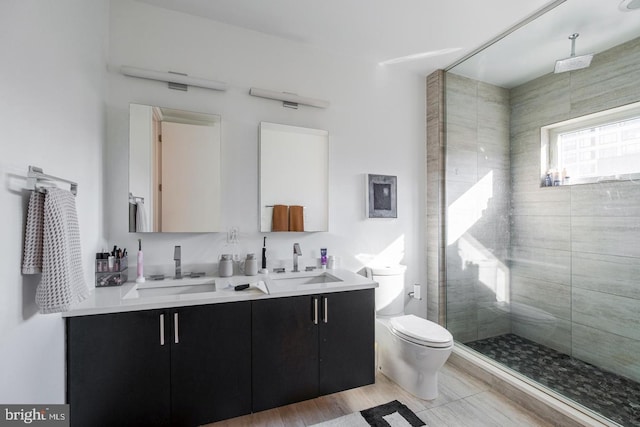 508 Fairmount Ave, Philadelphia, PA 19123 - full bath featuring double vanity, toilet, and a shower stall