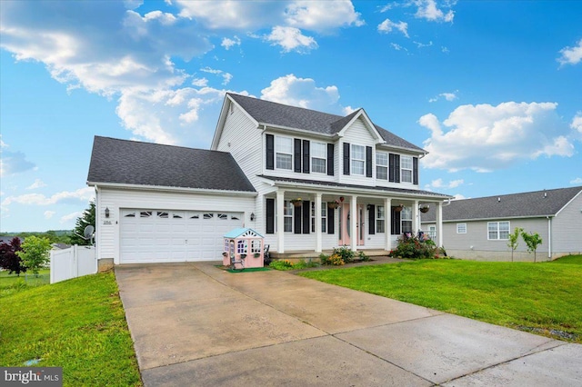 186 Brush Dr, Martinsburg, WV 25405 - view of front of property featuring covered porch, an attached garage, and driveway