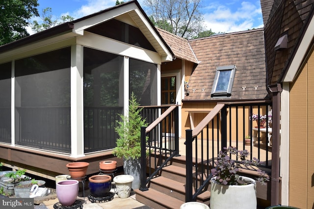 4027 Trego Mountain Rd, Keedysville, MD 21756 - deck featuring a sunroom