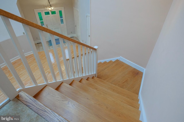 4027 Trego Mountain Rd, Keedysville, MD 21756 - stairway featuring baseboards