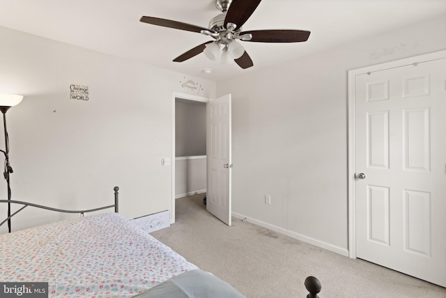 30 Ivy Spring Ln, Fredericksburg, VA 22406 - bedroom with carpet, baseboards, and ceiling fan