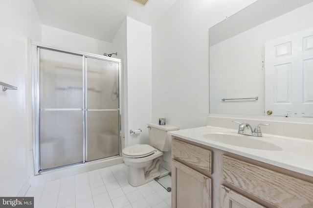 515 Williamsburg Way, King Of Prussia, PA 19406 - bathroom featuring tile patterned floors, a shower stall, toilet, and vanity