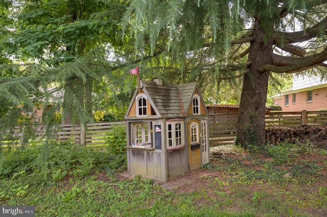 1104 Milroy Ct, Winchester, VA 22601 - view of outbuilding featuring a fenced backyard