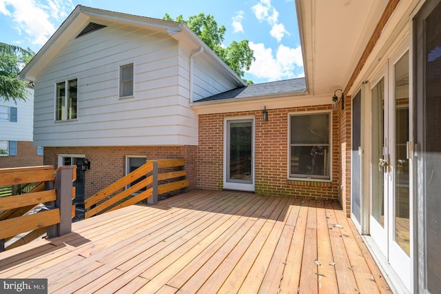 1104 Milroy Ct, Winchester, VA 22601 - wooden deck featuring french doors