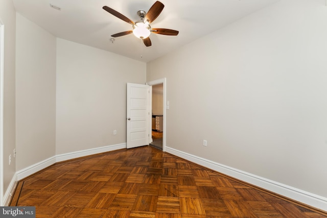 1419 Clifton St NW Unit 101, Washington, DC 20009 - unfurnished room with baseboards and ceiling fan