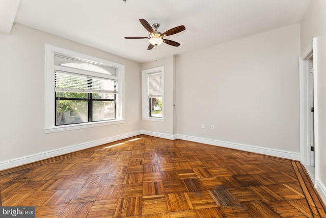 1419 Clifton St NW Unit 101, Washington, DC 20009 - unfurnished room with ceiling fan and baseboards