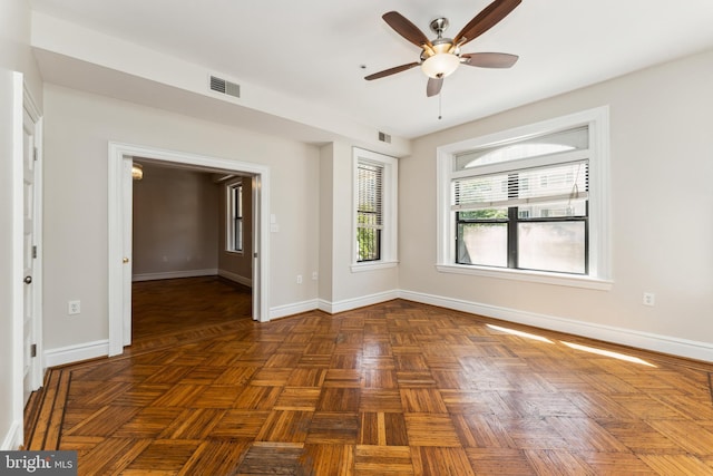 1419 Clifton St NW Unit 101, Washington, DC 20009 - spare room with ceiling fan and baseboards
