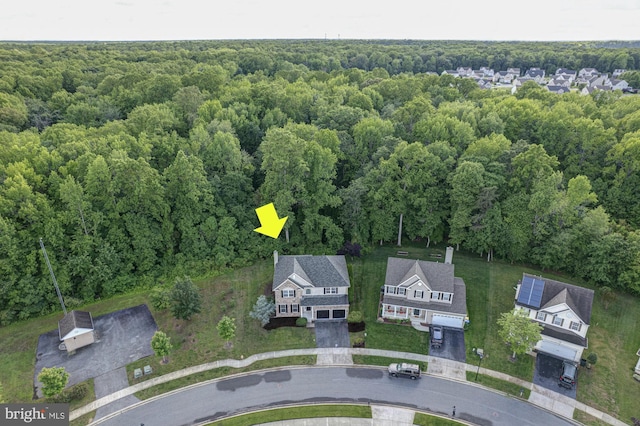 857 Barcelona St, Townsend, DE 19734 - aerial perspective of suburban area featuring a heavily wooded area