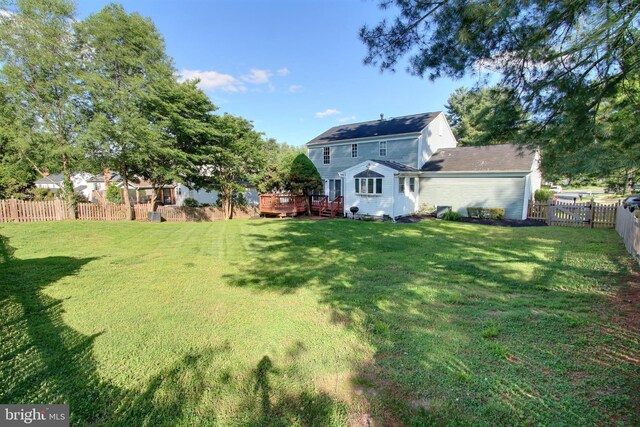 813 Pointer Ridge Dr, Gaithersburg, MD 20878 - view of yard with a wooden deck