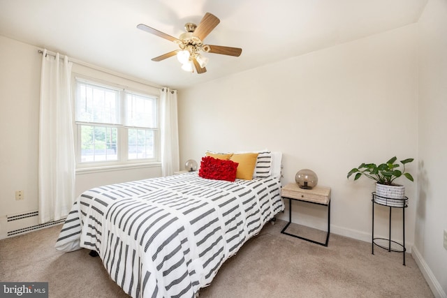 200 Maplewood Dr Unit 20, Pottstown, PA 19464 - bedroom featuring carpet, ceiling fan, and baseboards