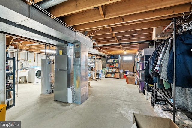 8 Crestwood Dr, Hamilton, NJ 08690 - below grade area with gas water heater, washer / clothes dryer, and heating unit