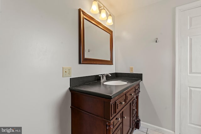 18000 Davis Ln, Boonsboro, MD 21713 - bathroom featuring vanity, tile patterned flooring, and baseboards