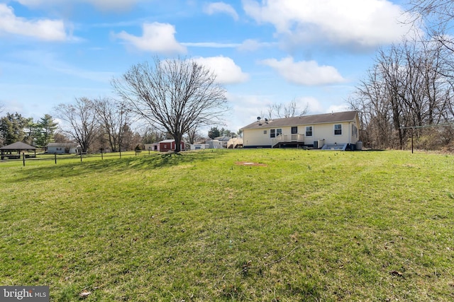 18000 Davis Ln, Boonsboro, MD 21713 - view of yard featuring a deck