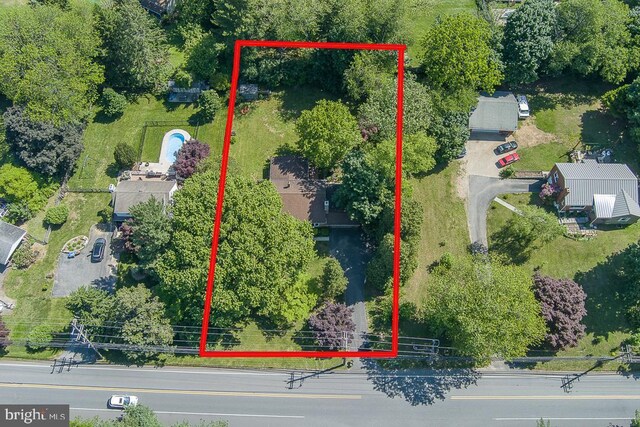 5330 Birney Hwy, Aston, PA 19014 - aerial view of property and surrounding area with property parcel outlined