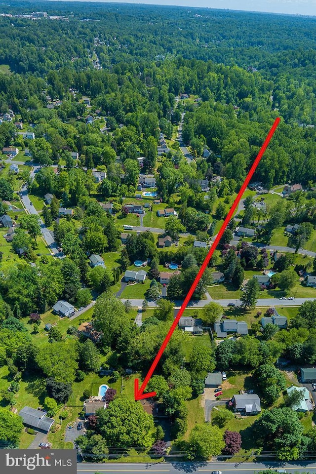 5330 Birney Hwy, Aston, PA 19014 - aerial view of property and surrounding area with a heavily wooded area