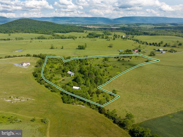 5143 S Middle Rd, Mount Jackson, VA 22842 - view of rural area featuring mountains and property boundaries highlighted