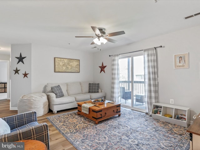 108 Timberlake Ter Unit 7, Stephens City, VA 22655 - living room with light wood-type flooring and a ceiling fan