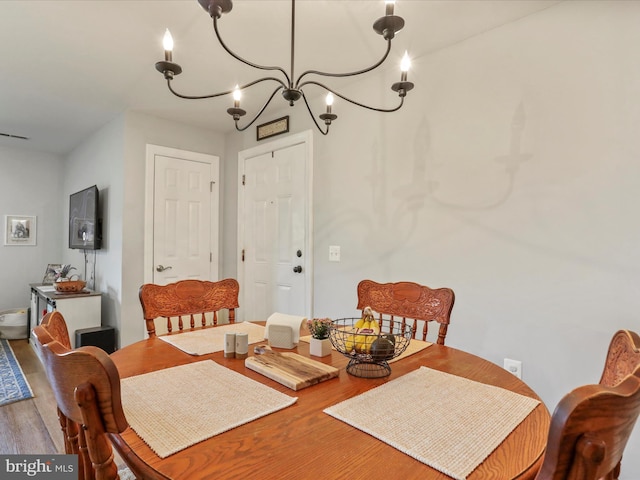 108 Timberlake Ter Unit 7, Stephens City, VA 22655 - dining space featuring wood finished floors and a chandelier