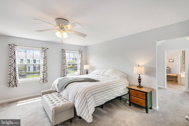 8314 Graceway Dr, Lorton, VA 22079 - carpeted bedroom featuring baseboards and ceiling fan