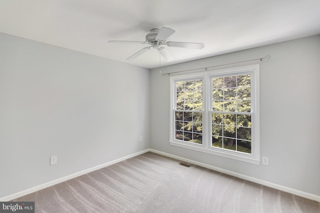 8314 Graceway Dr, Lorton, VA 22079 - spare room with carpet flooring, baseboards, and ceiling fan