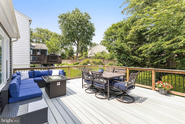 8314 Graceway Dr, Lorton, VA 22079 - deck featuring outdoor dining space and an outdoor hangout area