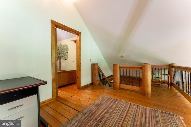 969 Hoyes Run Rd, Oakland, MD 21550 - interior space featuring hardwood / wood-style flooring, lofted ceiling, and baseboards