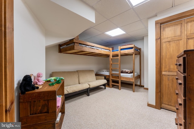 969 Hoyes Run Rd, Oakland, MD 21550 - bedroom featuring carpet floors, a drop ceiling, and baseboards