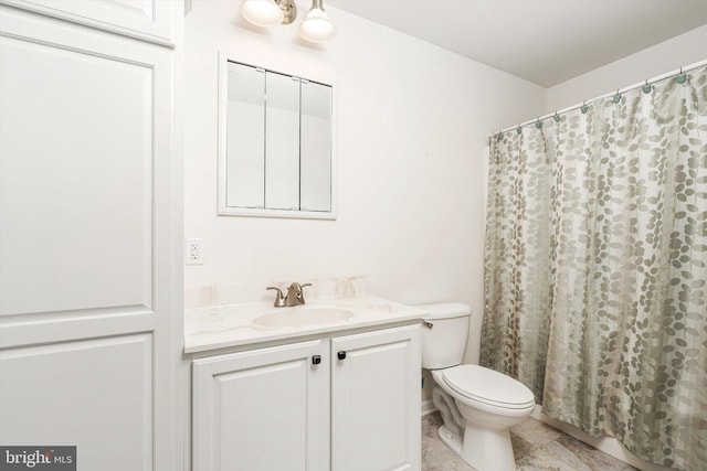 2033 Rte 35 N Unit B- N, Seaside Heights, NJ 08751 - bathroom with vanity, toilet, and a shower with shower curtain