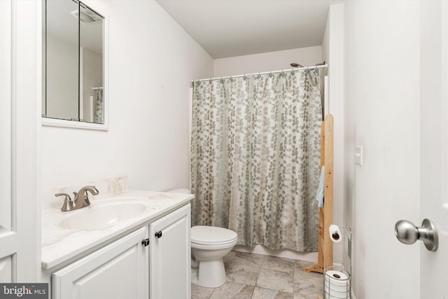 2033 Rte 35 N Unit B- N, Seaside Heights, NJ 08751 - bathroom with vanity, toilet, and a shower with curtain