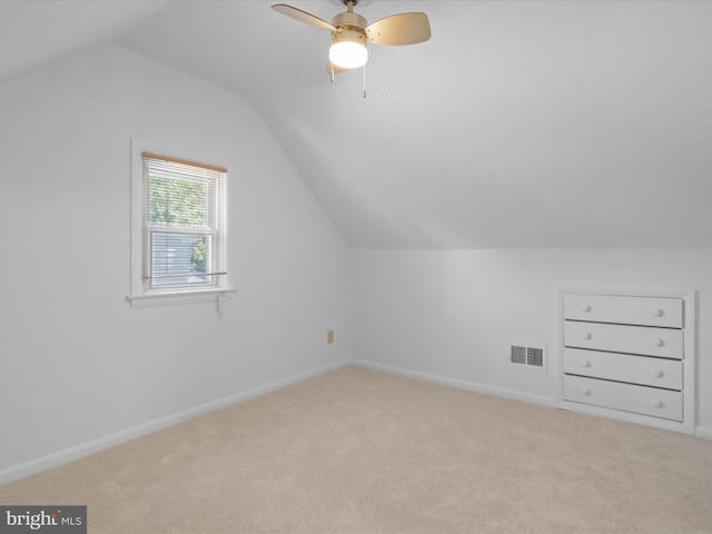 3912 13th St S, Arlington, VA 22204 - bonus room featuring carpet flooring, lofted ceiling, baseboards, and ceiling fan