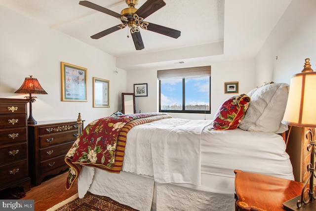5904 Mount Eagle Dr Unit 1105, Alexandria, VA 22303 - bedroom featuring wood finished floors and ceiling fan