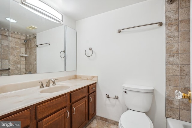 5904 Mount Eagle Dr Unit 1105, Alexandria, VA 22303 - full bathroom featuring toilet, vanity, tile patterned floors, and baseboards