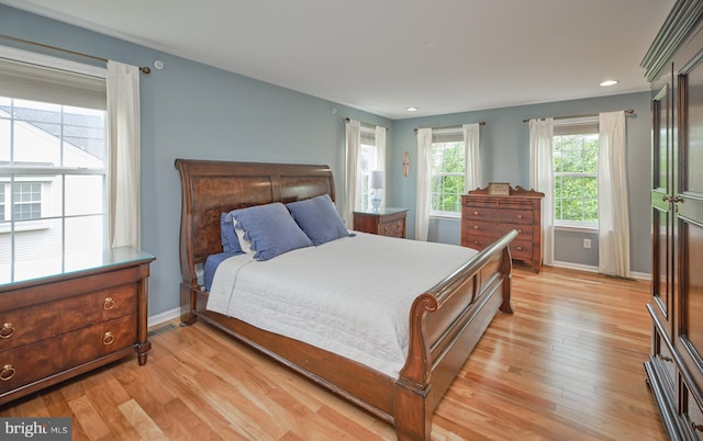 2056 Derbyshire Rd, Furlong, PA 18925 - bedroom with baseboards, light wood-type flooring, and recessed lighting