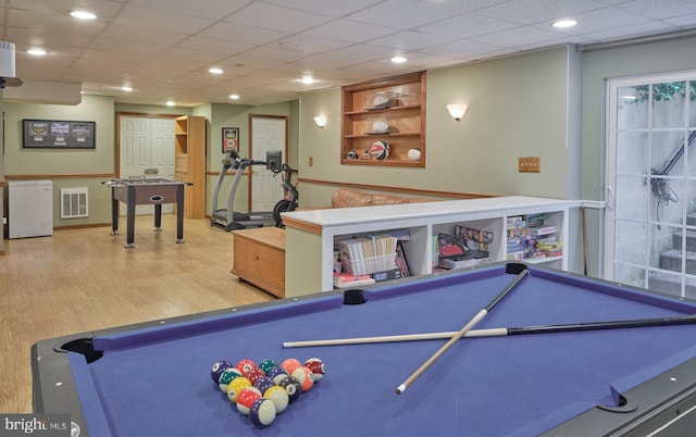 2056 Derbyshire Rd, Furlong, PA 18925 - playroom with billiards table and wood finished floors