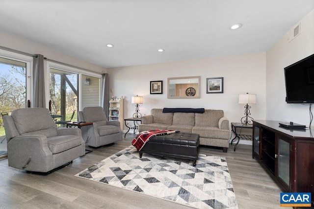 2070 Stone Rdg, Condos, Wintergreen, VA 22967 - living area with light wood-type flooring and recessed lighting