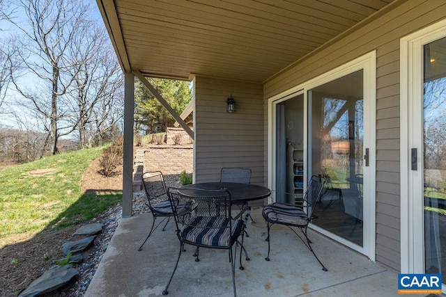 2070 Stone Rdg, Condos, Wintergreen, VA 22967 - view of patio / terrace featuring outdoor dining area