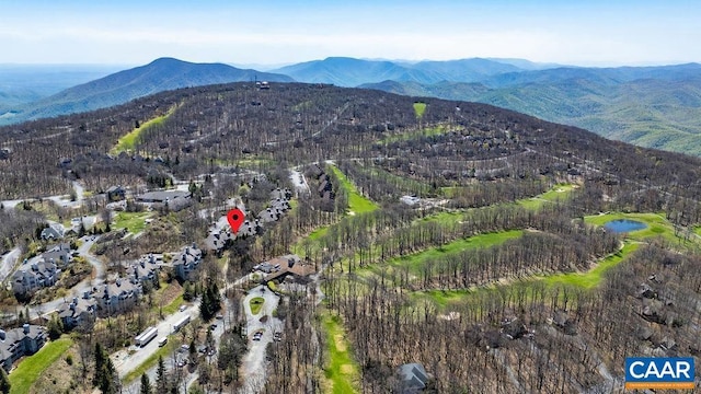 2070 Stone Rdg, Condos, Wintergreen, VA 22967 - aerial view of property's location featuring a water and mountain view