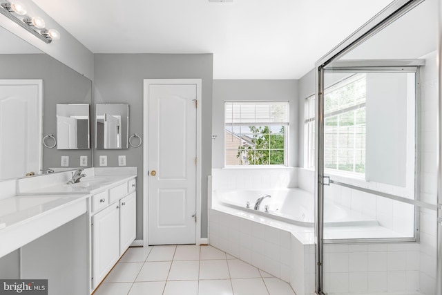 15626 Chadsey Ln, Brandywine, MD 20613 - bathroom featuring a bath, vanity, and tile patterned flooring