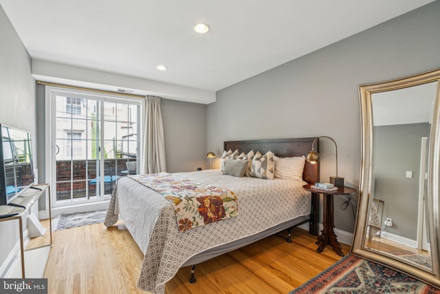 403 S Alder St, Philadelphia, PA 19147 - bedroom with wood finished floors, recessed lighting, and baseboards