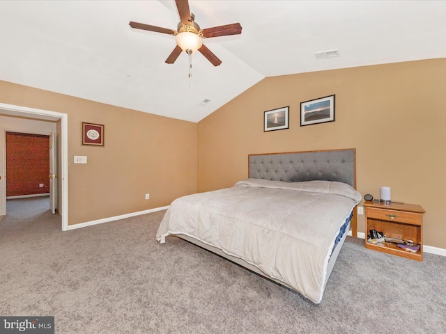 5500 Upshur Sq, Frederick, MD 21703 - carpeted bedroom with lofted ceiling, baseboards, and ceiling fan