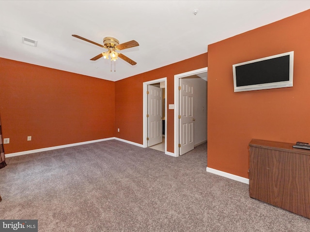 5500 Upshur Sq, Frederick, MD 21703 - carpeted empty room featuring a ceiling fan and baseboards
