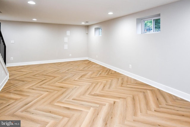711 57th Pl NE, Washington, DC 20019 - below grade area featuring recessed lighting and baseboards