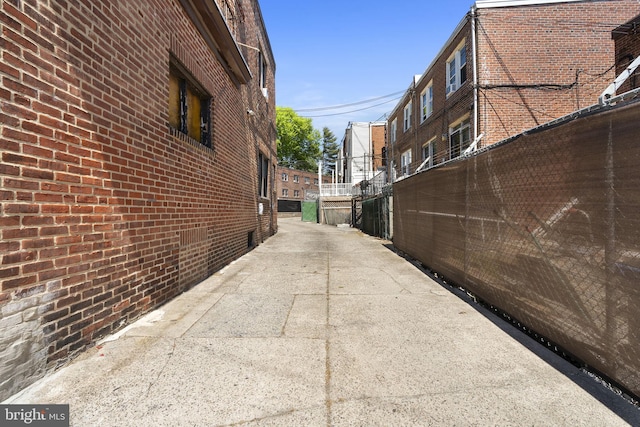 view of concrete alley